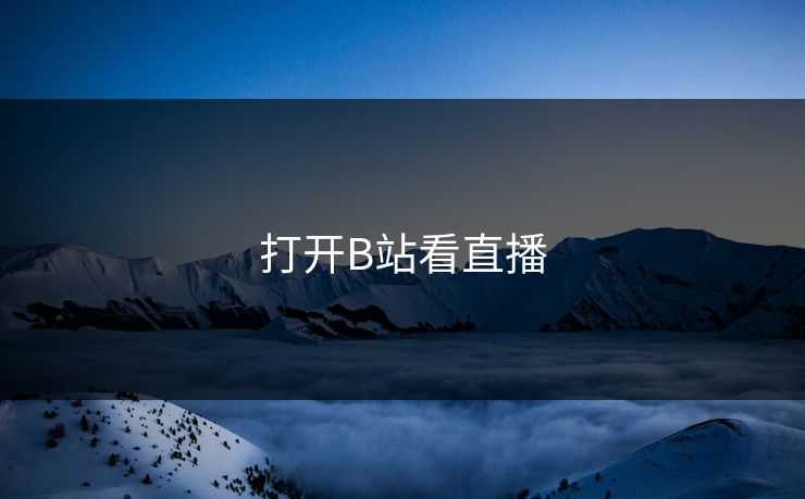 打开B站看直播