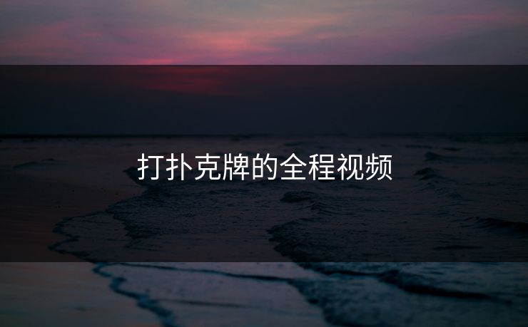 打扑克牌的全程视频